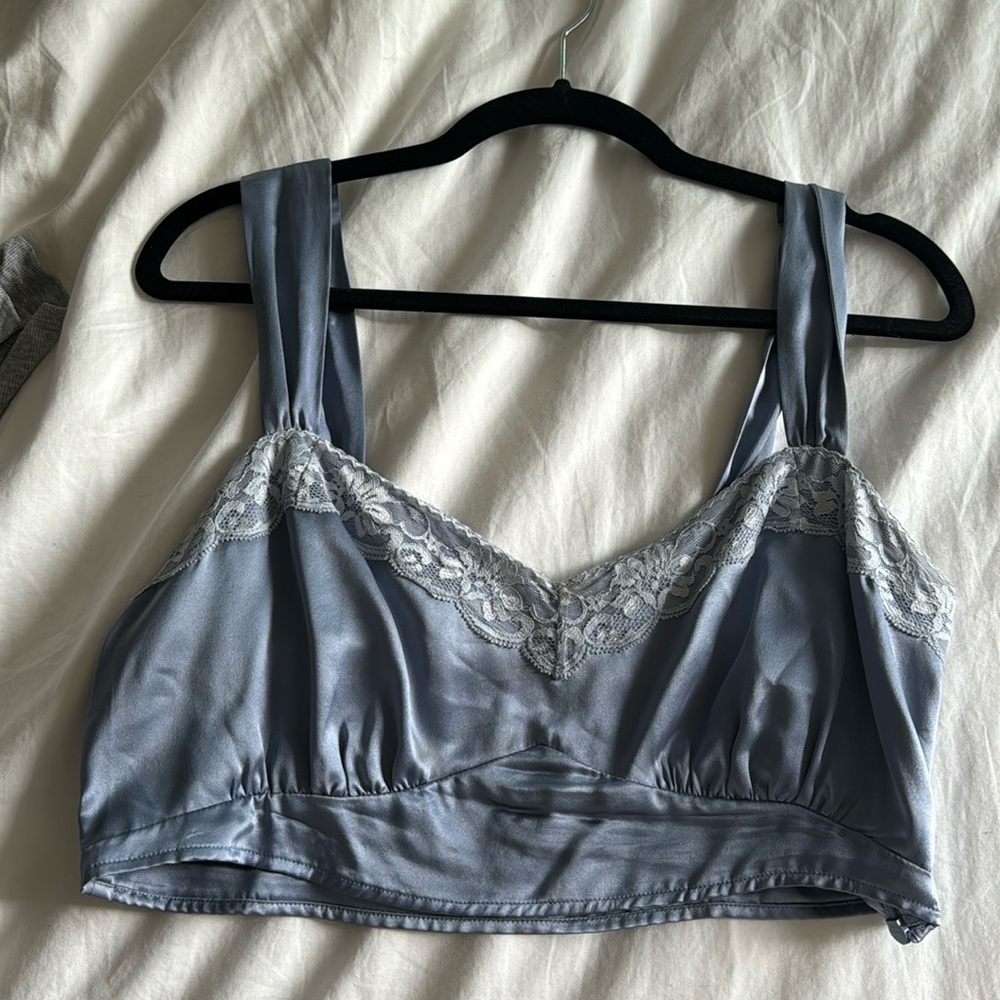 Reformation silk lavender top